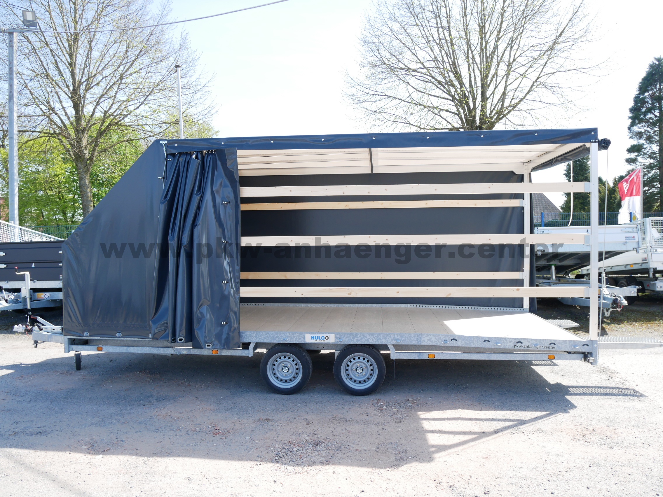 Hulco CARAX-2 3500kg 540x207x200cm Autotrailer Planenanhänger Multitransporter Aluboden
