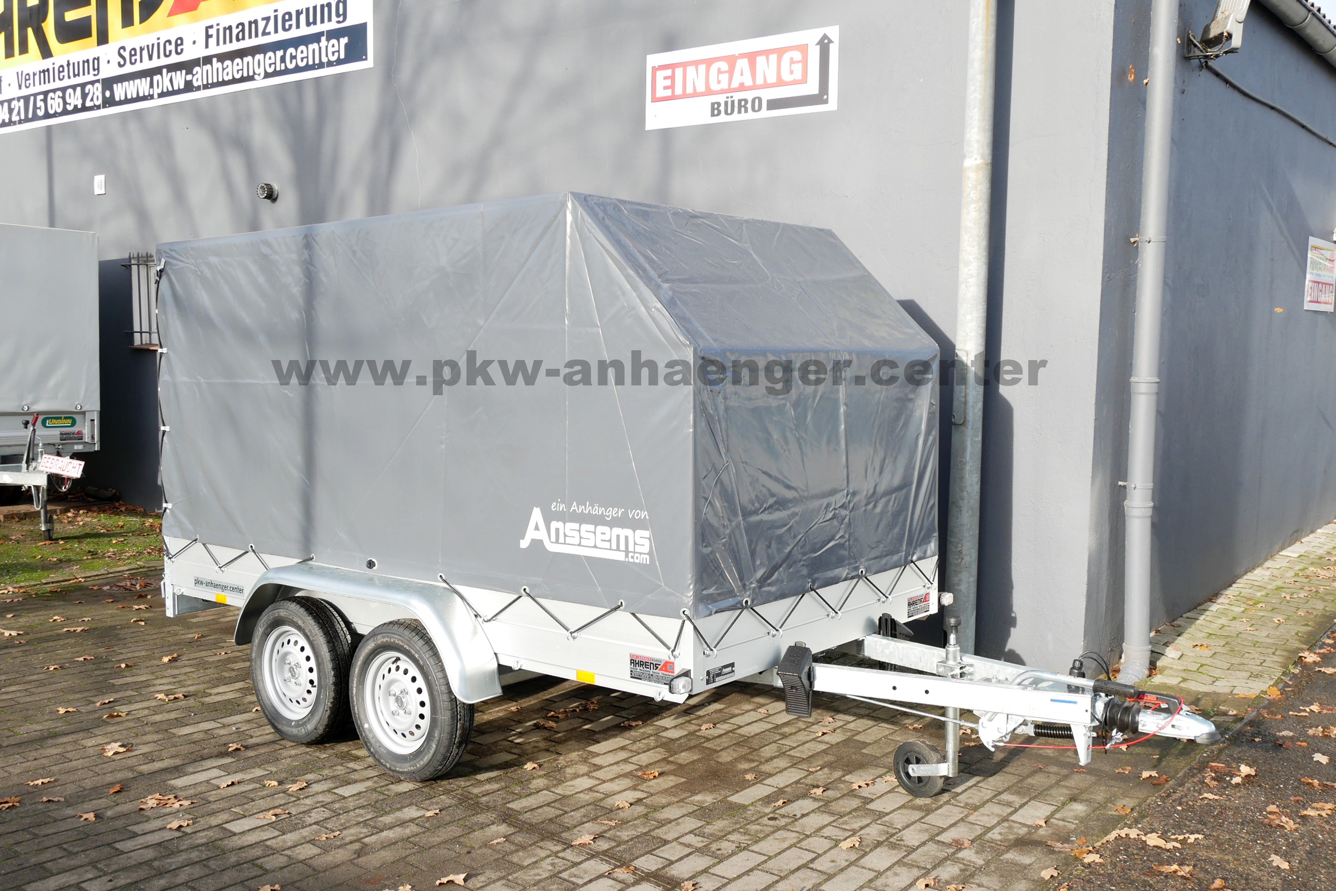 Anssems GTT 2000 301x151x150cm Planenanhänger Windschräge Tandem