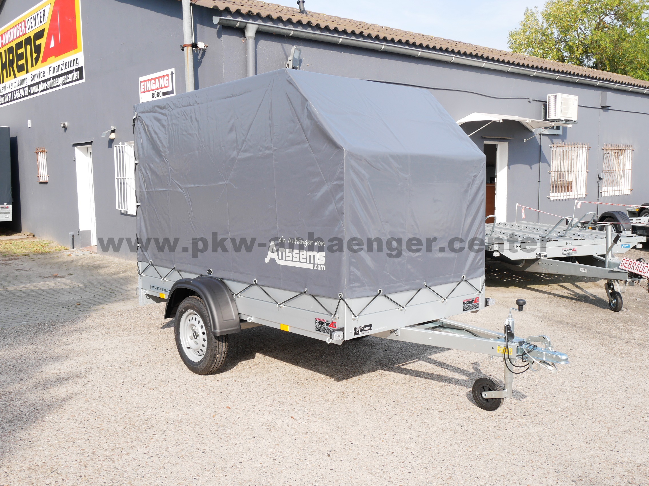 aAN-750-251x126x150-Windschr-1 Anssems GT 750 251x126x150cm Planenanhänger mit Windschräge