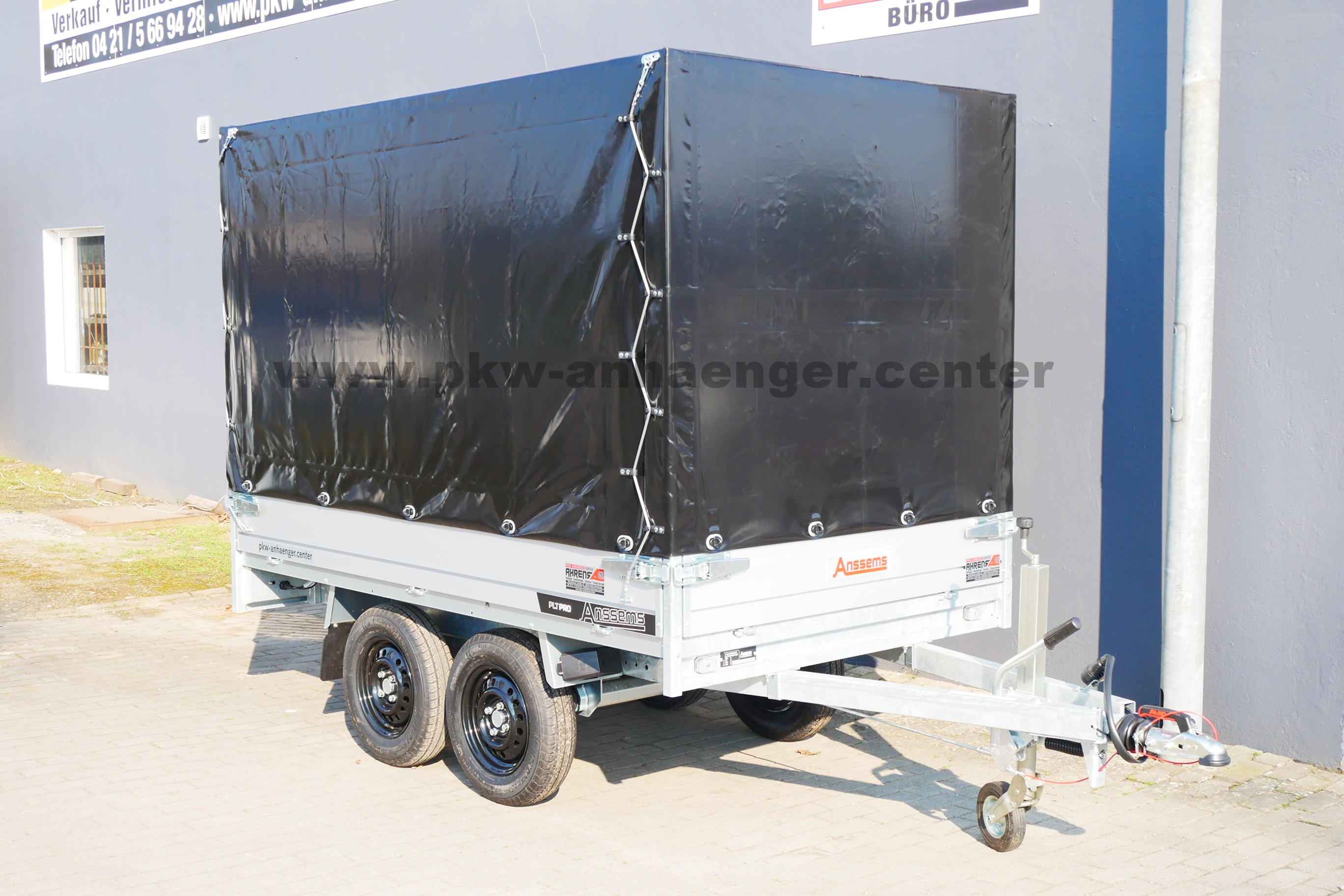 Anssems PLT2-PRO 2000kg 251x150x160cm Planenanhänger Hochlader Tandem