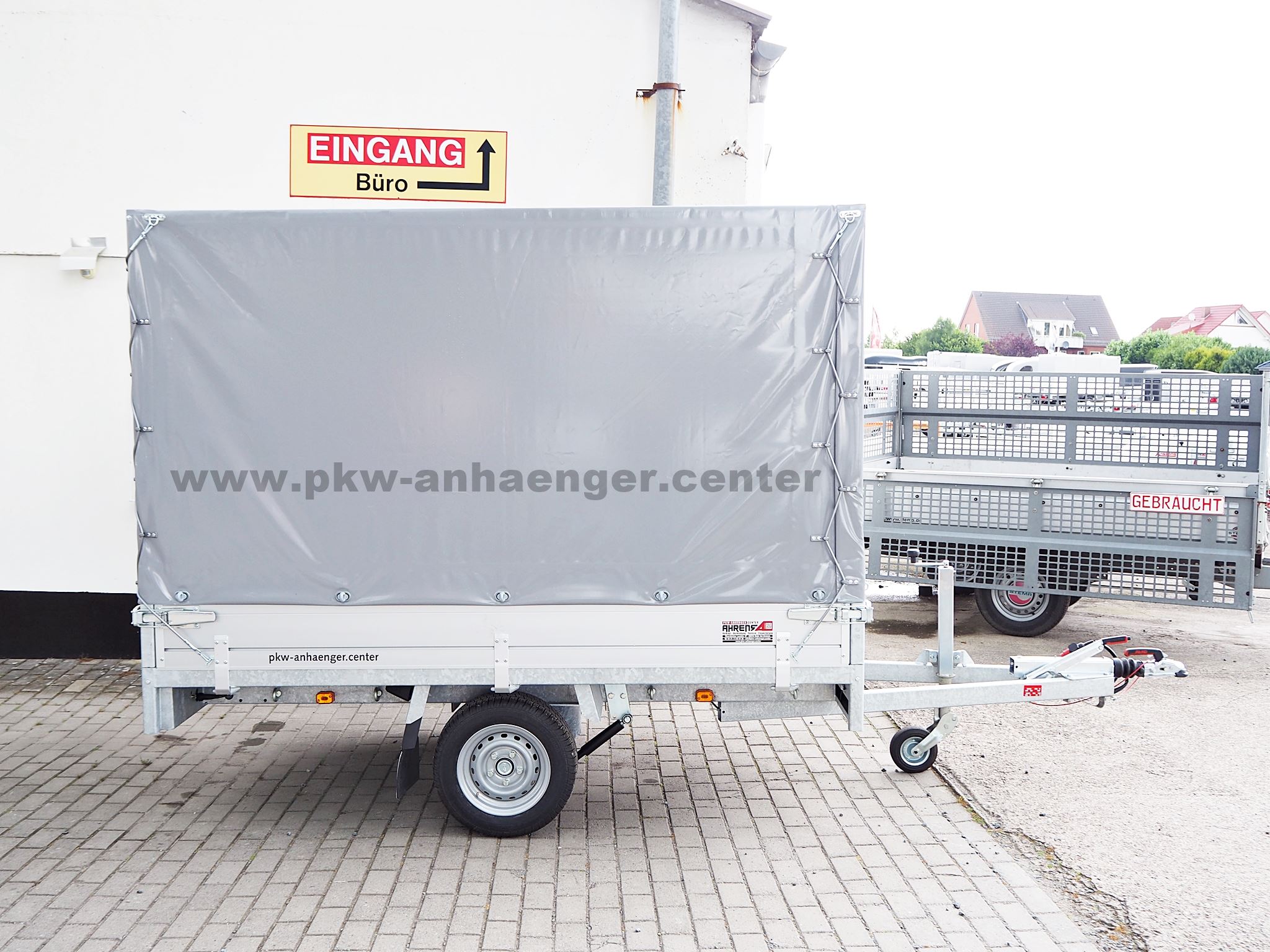 a-AN-1350-251x153x160-PG-grau-2 Anssems PSX 1350 251x153x160cm Planenanhänger Hochlader