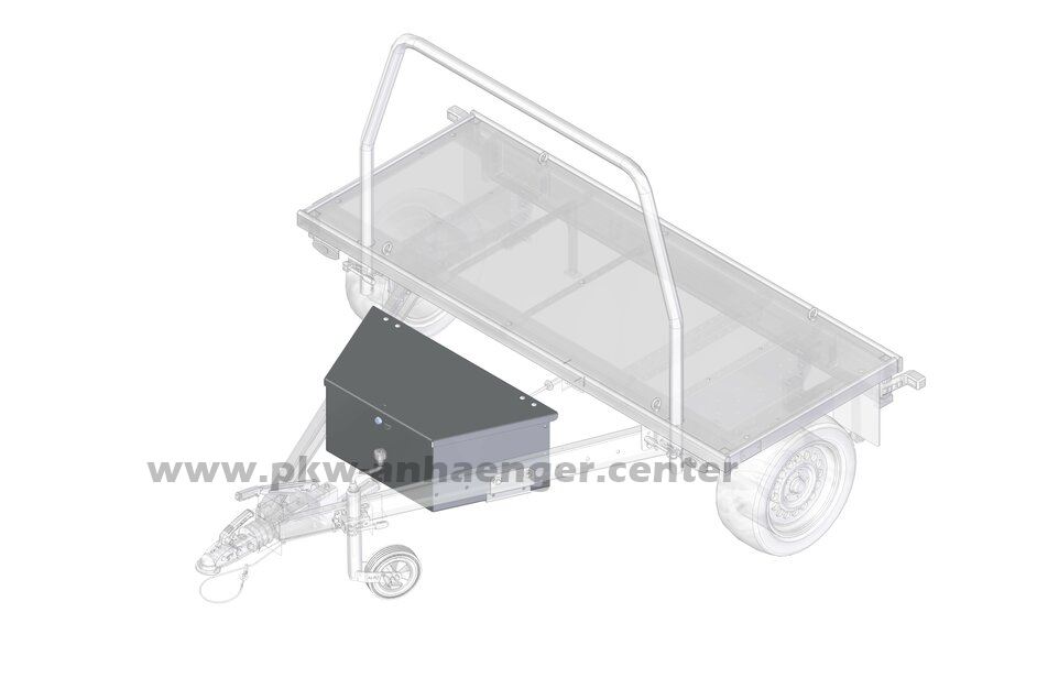 a-Staukasten-Wheely-Deichsel-1 Zubehörset Alu-Staukasten zwischen Deichsel mit Halter für Wheely -lose-