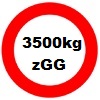 Schild-3500kg-weiss 3500kg zGG statt 2700kg für Vezeko JUMBO
