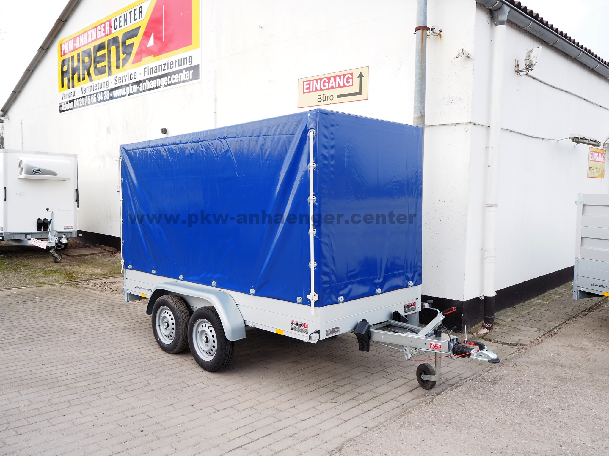a-AN-1500-301x126x160-PG-blau-1 Anssems GTT 1500 301x126x160cm Planenanhänger Aluanhänger Tandem