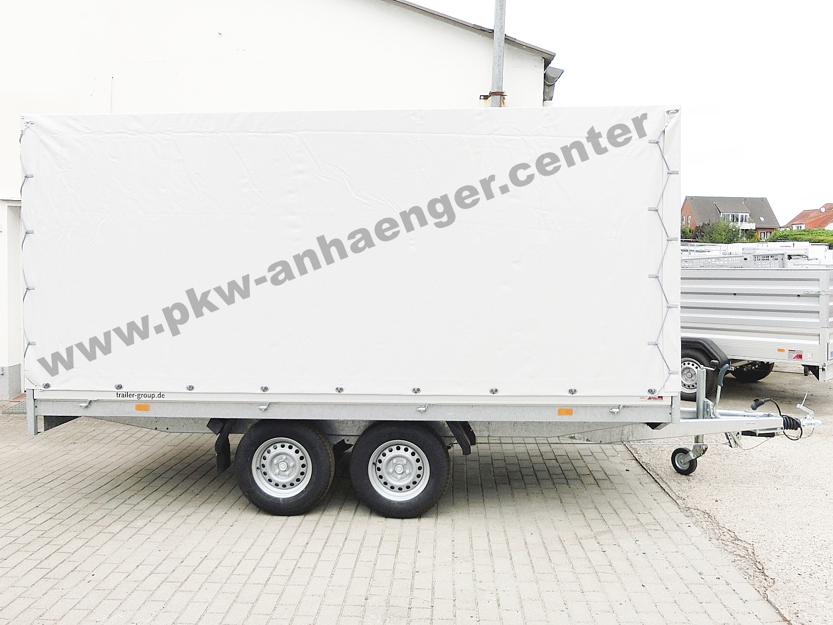 a-HA-2000-405x180x180-PG-grau-4 HAPERT 2000kg 405x180x180cm AZURE H2 niedrig 13" Planenanhänger Hochlader