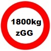 Schild-1800kg-weiss 1800kg Gesamtgewicht statt 1500kg