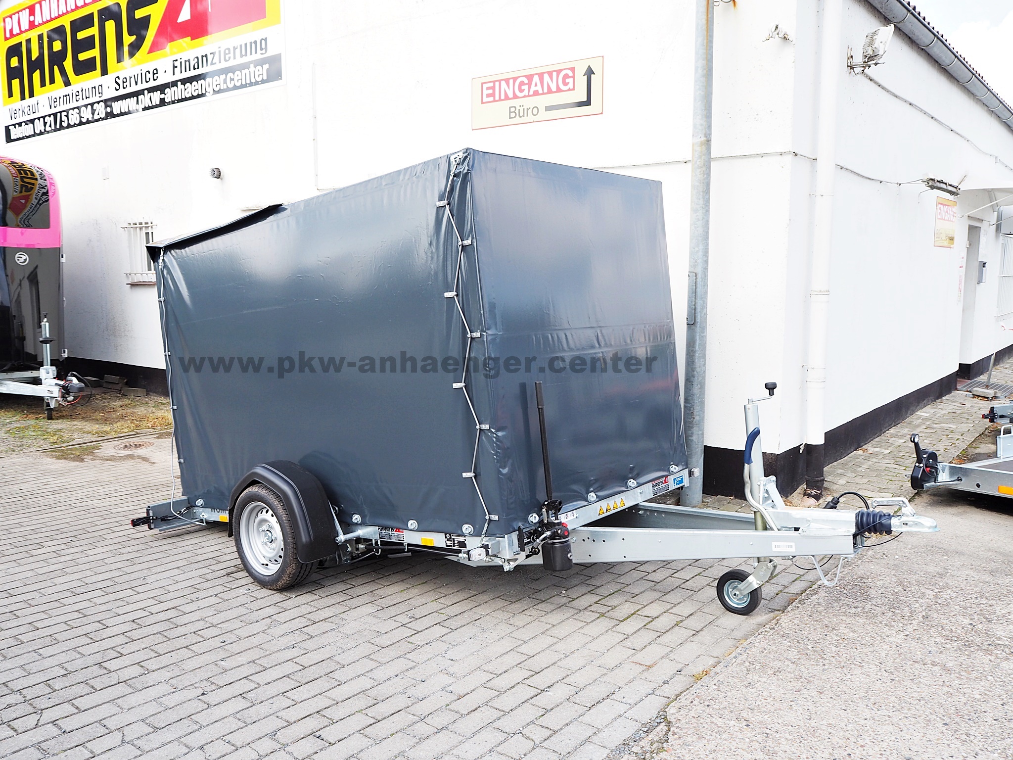 a-ST-1300-251x153x160-PG-anthrazit-8 Planenanhänger STEMA WOM XT 1300kg 251x153x160cm Absenkanhänger