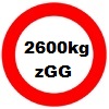 Schild-2600kg-weiss 2600kg zGG für Cheval Liberte Roadstar 500 Kofferanhänger