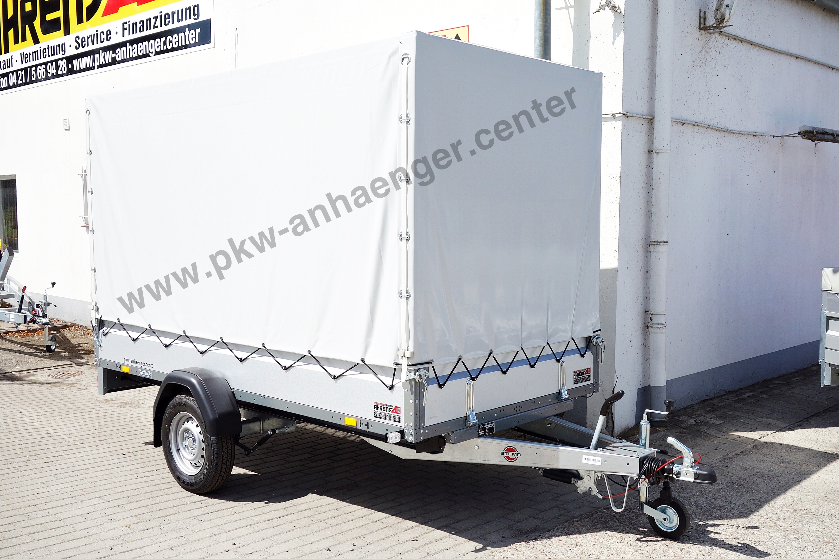 A-ST-1300-300x150x180-PG-grau-2-w Planenanhänger Stema Systema 1300kg 3x1,5m 100km/h