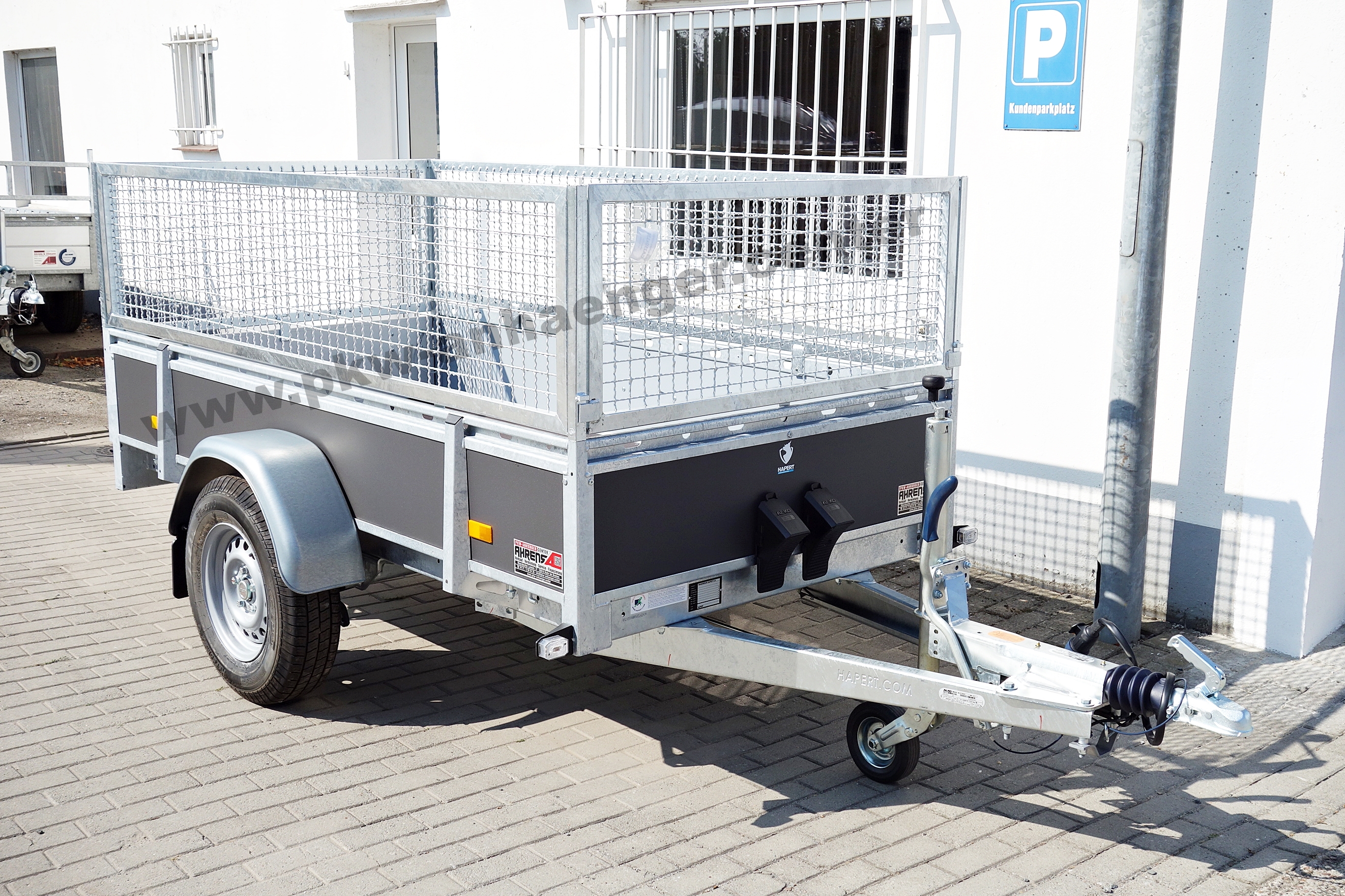 a-HA-1500-250x130x92-Holz-Gitterauf-2 Hapert Kastenanhänger Azure Holz mit Laubgitteraufsatz 1500kg