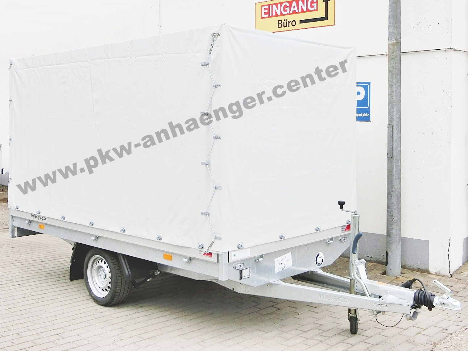 a-HA-1500-305x160x160-PG-grau-1 Planenanhänger Hochlader Hapert 1500kg AZURE H1 305x160x160cm