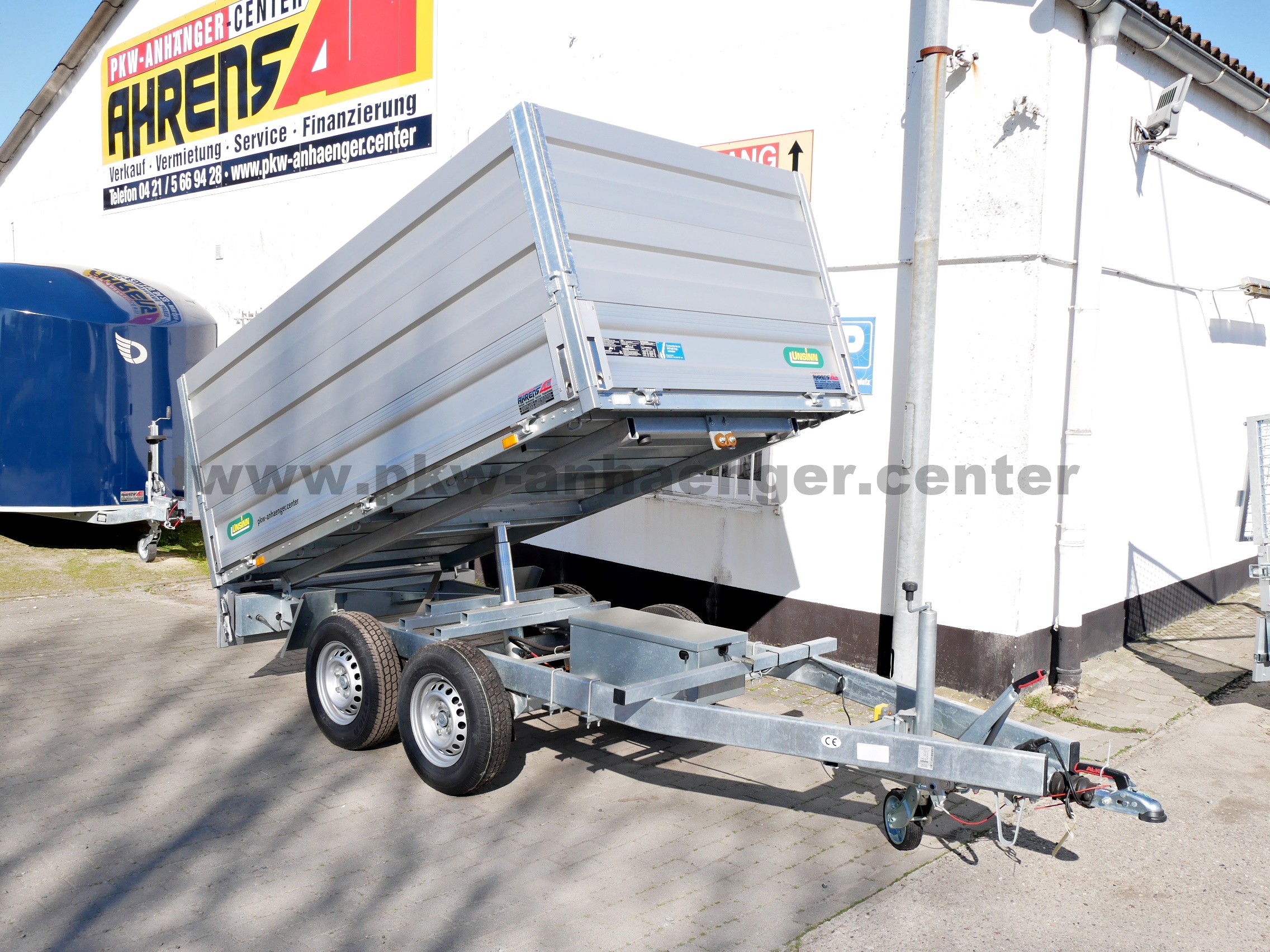 aUN-2600-276x150x100-WEB32E-AluAufsatz-1 UNSINN WEB32E 2600kg 276x150x100cm Rückwärtskipper E-Hydraulik mit Bordwandaufsatz