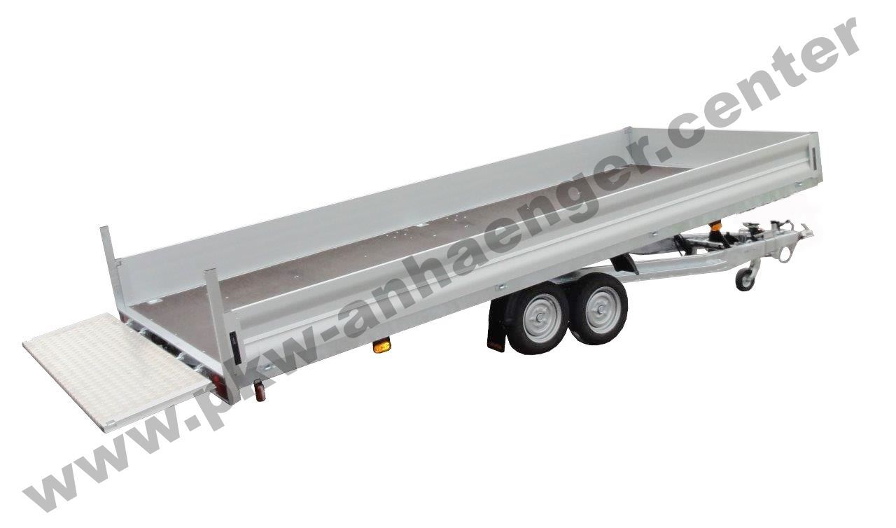 a-Jumbo-Bordwand-1 VEZEKO JUMBO-27.43 430x210x35cm 2,7t Baumaschinentransporter Hochlader ankippbar