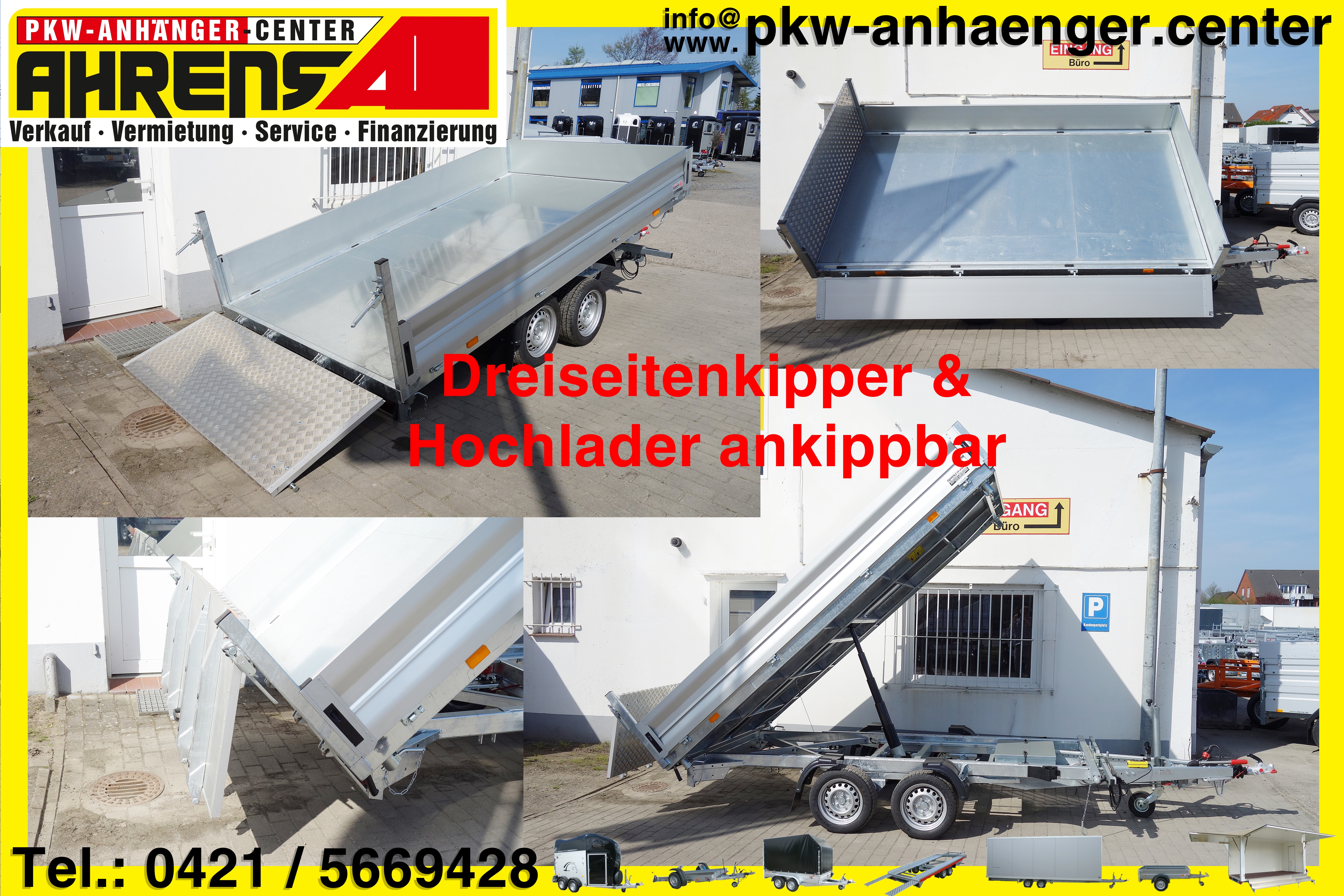A-VE-JUKI-3500-350x185x35-Rahmen Vezeko JUKI 3500kg 350x185x35cm Kipper und Maschinentransporter
