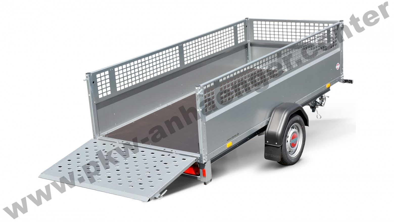 a-ST-750-301x128x60-REX30-Gitterbordwand STEMA REX30 ankippbar 750kg 301x128x60cm Gitterbordwand Pkwanhänger